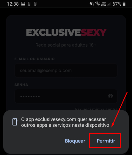 Passo 11 da instalação do App Liberal Vibe