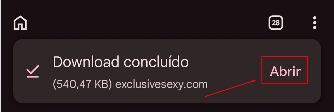 Passo 1 da instalação do App Liberal Vibe